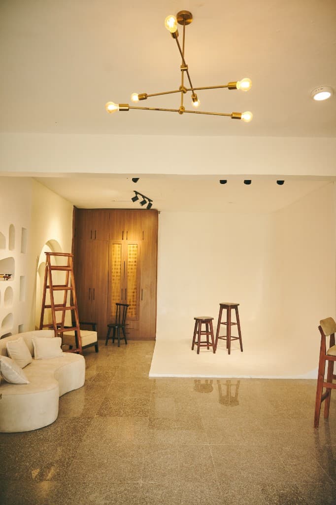 Sunrise Image studio interior—cyclorama, lounge, and workspace in Utako, Abuja